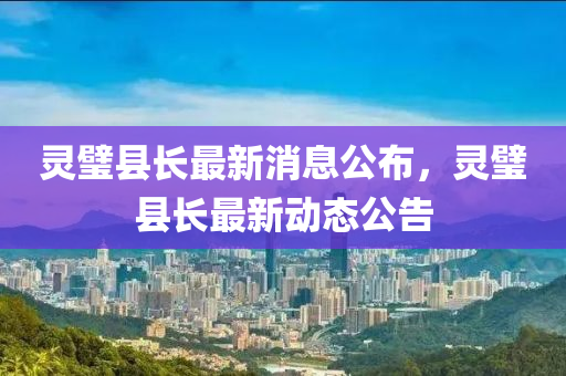 灵璧县长最新消息公布，灵璧县长最新动态公告中山市多米克自动化设备有限公司