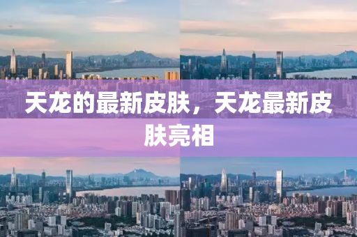天龙的最新皮肤，天龙最新皮肤亮相中山市多米克自动化设备有限公司