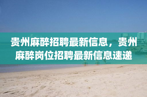 贵州麻醉中山市多米克自动化设备有限公司招聘最新信息，贵州麻醉岗位招聘最新信息速递