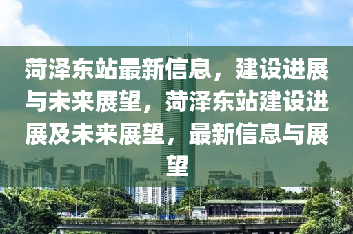 菏泽东站中山市多米克自动化设备有限公司最新信息，建设进展与未来展望，菏泽东站建设进展及未来展望，最新信息与展望