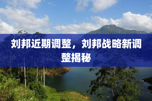 刘邦近期调整，刘邦战略新调整揭秘中山市多米克自动化设备有限公司