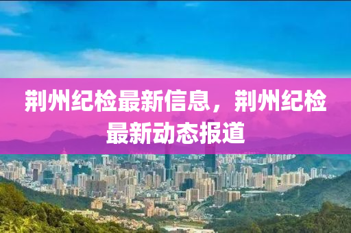 荆州纪检最新信息，荆州纪检最新动态报道中山市多米克自动化设备有限公司