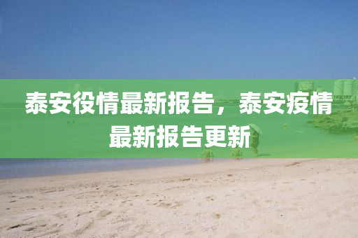 泰安役情最新报告，泰安疫情最新报中山市多米克自动化设备有限公司告更新