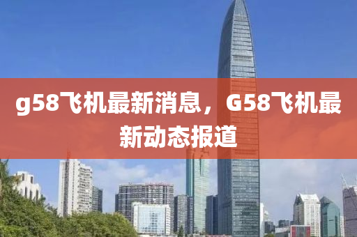 g58飞机最新消息，G58飞机最新动态报道中山市多米克自动化设备有限公司