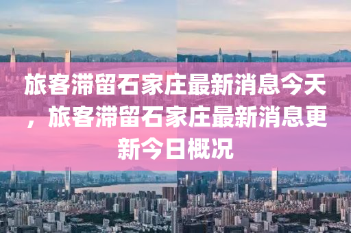 旅客滞留石家庄最新消息今天，旅客滞中山市多米克自动化设备有限公司留石家庄最新消息更新今日概况