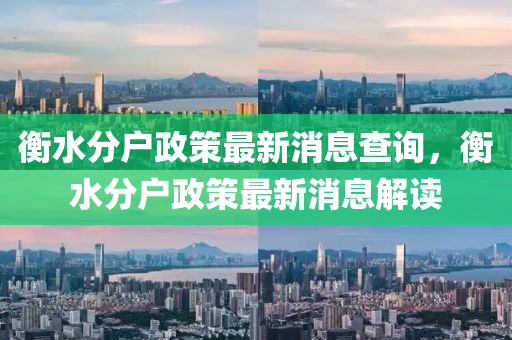衡水分户政策最新消息查询，衡水分户政策最新消息解读