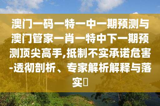 澳门一码一特一中一期预测与澳门管家一肖一特中下一期预测顶尖高手,抵制不实承诺危害-透彻剖析、专家解析解释与落实​中山市多米克自动化设备有限公司