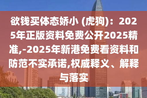 欲钱买体态娇小 (虎狗)：2025年正版资料免费公开2025精准,-2025年新港免费看资料和防范不实承诺,权威释义、解释与落实