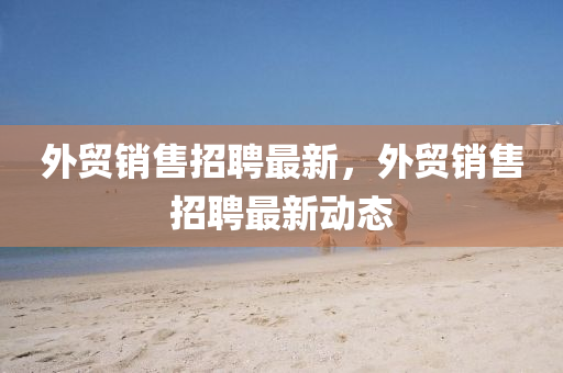 外贸销售招聘最新，外贸中山市多米克自动化设备有限公司销售招聘最新动态