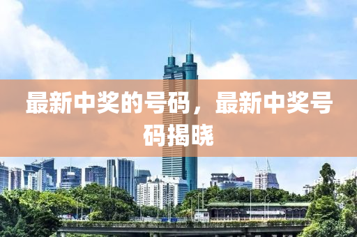 最新中奖的号码，最新中奖号码揭晓