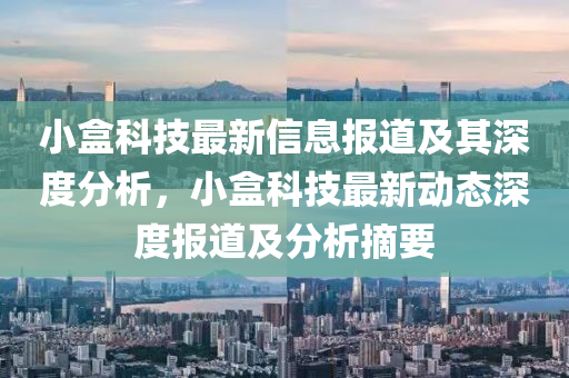 小盒科技最新信息报道及其深度分析,小盒科技最新动态深度报道及分析摘要