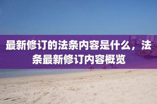 最新修订的法条内容是什么,法条最新修订中山市多米克自动化设备有限公司内容概览